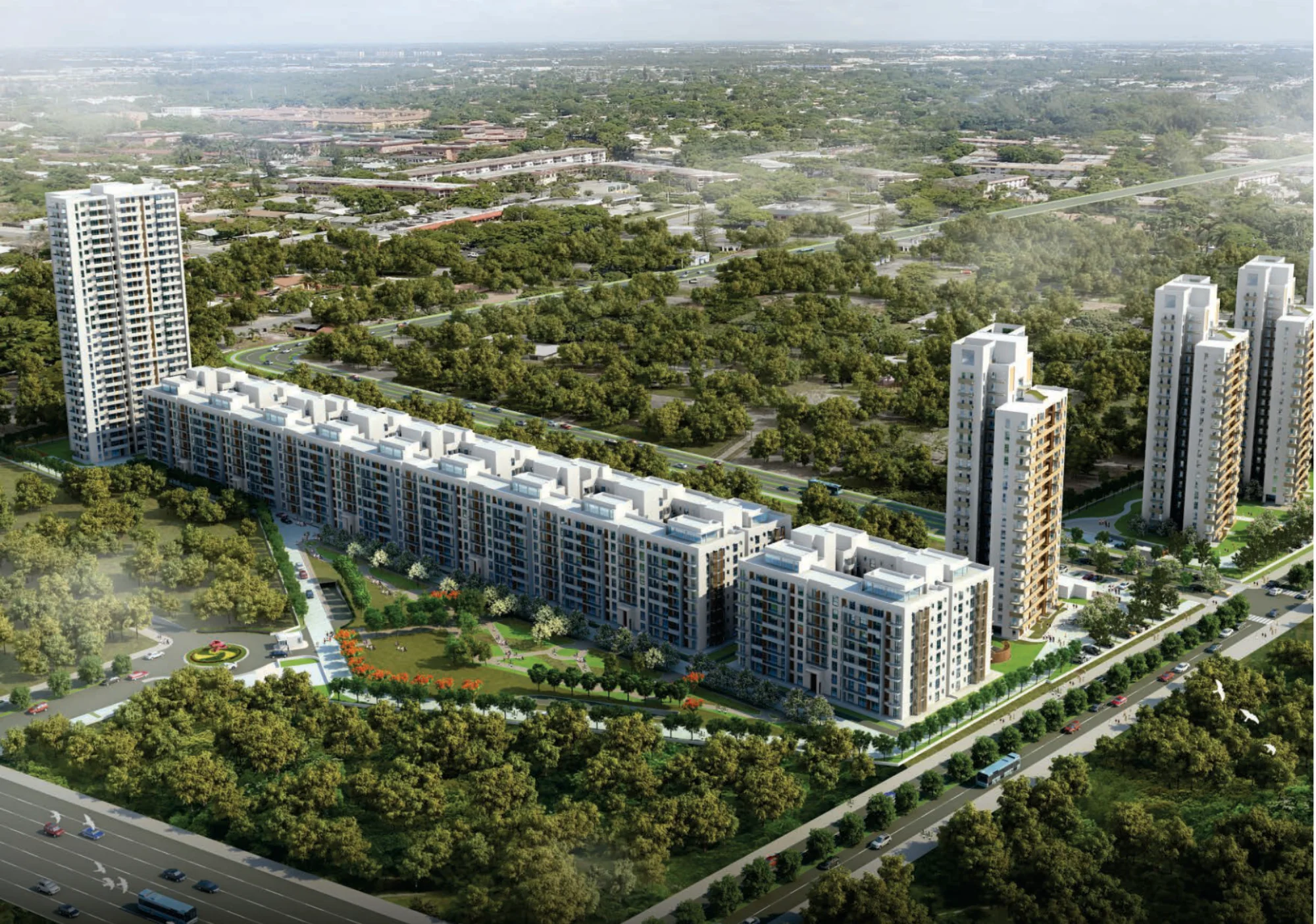 Vatika Seven Elements Aerial Township View