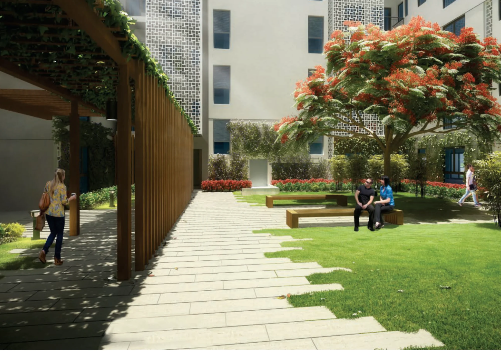 Landscaped Greens and Open Spaces at Vatika Seven Elements