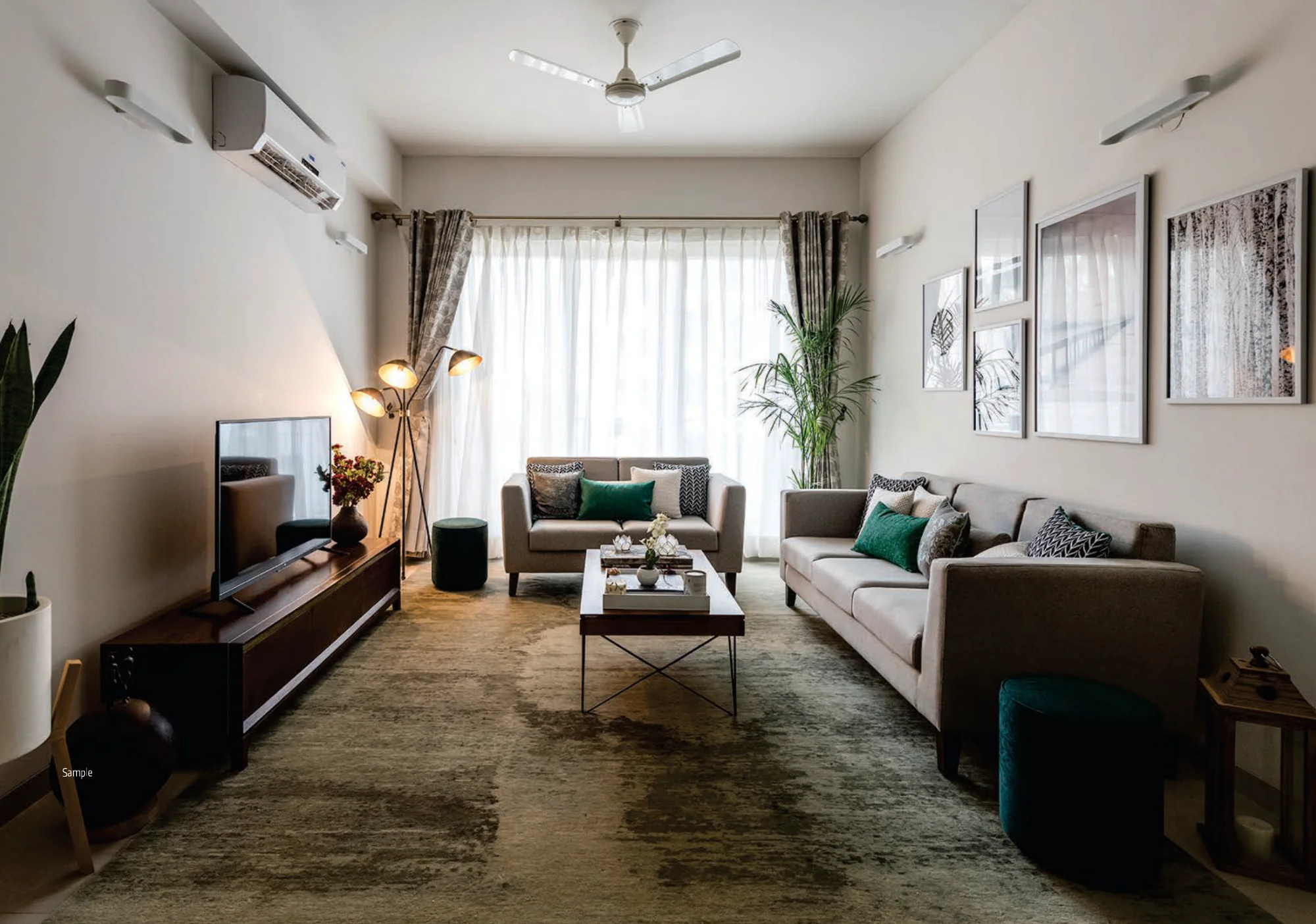 Premium Living Room Interior at Vatika Seven Elements
